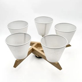 Brilagi - LED  Lampadario a plafone ANTHONY 5xE14/40W/230V quercia/bianco