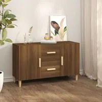 Credenza Rovere Marrone 100x36x60 cm in Legno Multistrato 817467