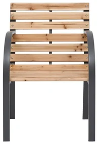 Sedie da giardino 2 pz in legno massello di abete
