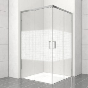 Lato per box doccia angolare scorrevole Jazz dritto H 200 x L 70 cm, sp 6 mm argento serigrafato