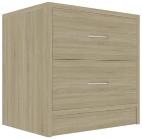 Comodini rovere sonoma 2 pz 40x30x40 cm in legno multistrato