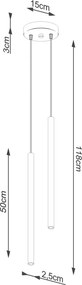 Lampadario a Sospensione 2xG9 PASTELO 2 in Acciaio