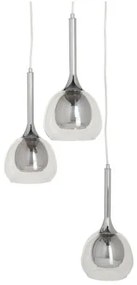 Lampadario Cristallo Grigio Metallo 33 x 33 x 50 cm