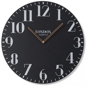 Orologio da parete retrò nero LONDON RETRO 50cm