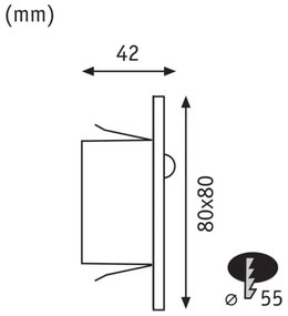 Paulmann&nbsp; 93135 - LED/1,2W Illuminazione scale con sensore EDGE 230V nero