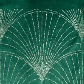 Tovaglia centrale in velluto con stampa verde lucido Larghezza: 35 cm | Lunghezza: 220 cm