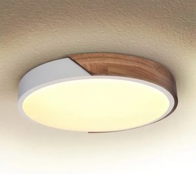 Brilagi - Plafoniera LED PILANA LED/24W/230V rovere/bianco Ø 30 cm