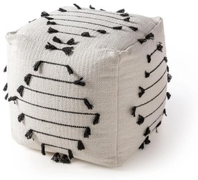 benuta Pop Pouf Bo Ivory 45x45x45 cm - Tappeto design moderno soggiorno