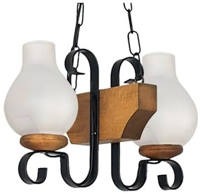 Brilagi - Lampadario a sospensione con catena QUEEN 2xE14/40W/230V faggio