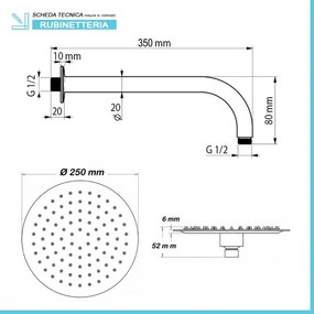 Set doccia con miscelatore Paffoni Blu Soffione 25 e kit doccetta