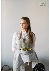 Asciugamano di lino 45x65 cm Thin Black Stripes - Linen Tales