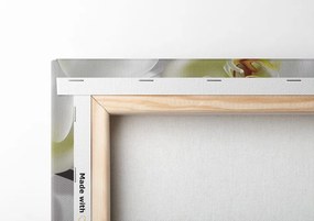 Quadro su tela – Orchidea su sfondo astratto