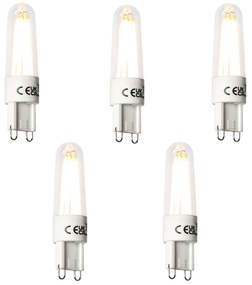 Set di 5 Lampadine LED a filamento G9 2.5W 240lm 2300K