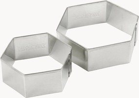Set di 2 tagliabiscotti esagonali in metallo Soccer Baking