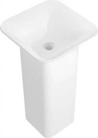 Mexen Ria lavabo autoportante in conglomerato 45 x 45 cm, bianco opaco - 26584500