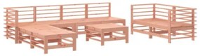 Set Salotto da Giardino 9 pz in Legno Massello di Douglas