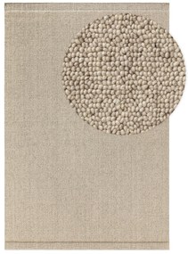 benuta Pure Tappeto di lana Imke Beige 120x170 cm - Tappeto fibra naturale