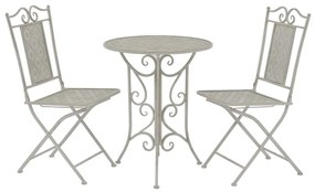 Set Da Bistrò 3 Pz İn Acciaio Grigio /
