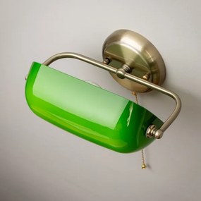 Brilagi - Applique da parete BANK OFFICE 1xE27/60W/230V ottone/verde