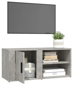 Mobili tv 2 pz grigio cemento 80x31,5x36 cm legno multistrato