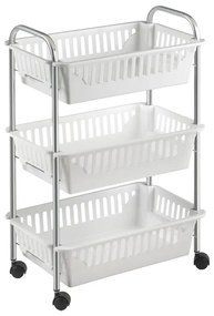 Carrello mobile con 3 cestini, altezza 63 cm Oslo - Metaltex