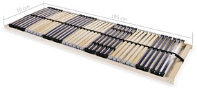 Reti a Doghe 2 pz 7 Zone con 42 Doghe in Legno 70x200 cm