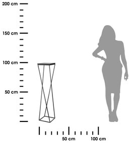 Portafiori LOFT 100x24 cm nero