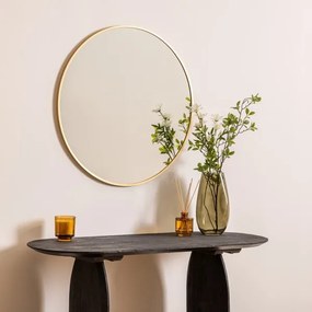 Atmosphera - Specchio da parete ALICE diametro 70 cm oro