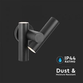 LED Luce Spot a parete da esterno 2xLED/3W/230V 4000K IP44 nero