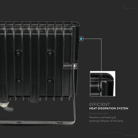 Riflettore LED da esterno LED/200W/230V 4000K IP65 nero