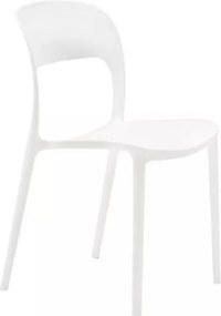 Sedia impilabile in polipropilene NATHAN bianco set 2 pezzi