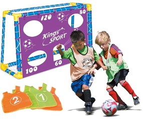 Porta Da Calcio Per Bambini 130 X 100 Cm Con Fori Punteggio 4 Casacche E Pallone