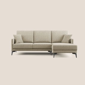 Saturno divano angolare moderno in tessuto morbido impermeabile T03 beige