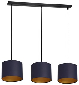 Lampadario a sospensione con filo ARDEN 3xE27/60W/230V viola/oro