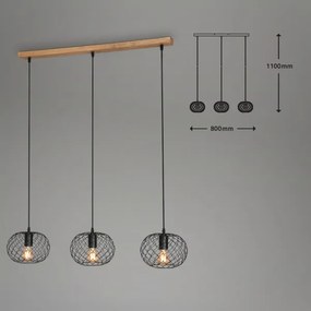 Brilo 4037-035 - Lampadario sospeso con cavo 3xE27/40W/230V