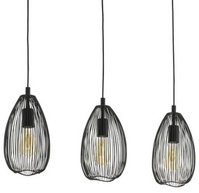 Eglo 49142 - Lampadario a sospensione con filo CLEVEDON 3xE27/60W/230V