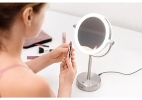 Sencor - Specchio cosmetico con retroilluminazione a LED LED/5W/230V acciaio inossidabile