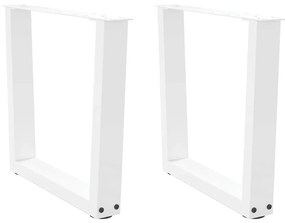 Gambe Per Tavolo Pranzo A V 2 Pz Bianco 50x(42-43,3)cm Acciaio /