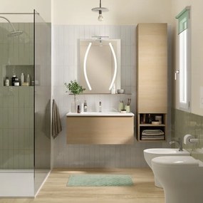 Mobile da bagno sotto lavabo SENSEA rovere opaco L 90 x H 40.5 x P 48 cm 1 cassetto, lavabo non incluso