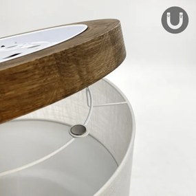 Brilagi - Lampada LED da soffitto BELLADONNA 1xE27/15W/230V Ø30 cm bianco/rovere