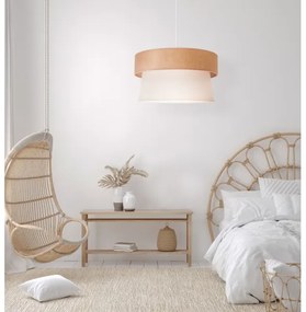 Duolla - Lampadario a sospensione con filo ETNIC 1xE27/40W/230V diametro 45 cm color crema/beige