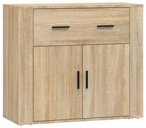 Credenza Rovere Sonoma 80x33x70 cm in Legno Multistrato