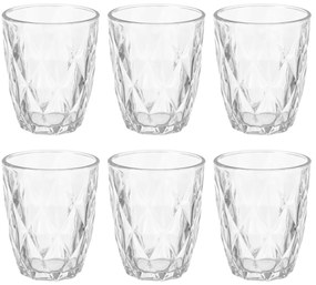 Set 6 bicchieri acqua vetro Gemma