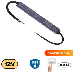 Alimentatore FINKMANN 150W 12V IP67 Dimmerabile da Pulsante PUSH DALI