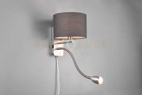 Hotel applique led 1 luce led 3,1w 310lm, 3000k+ 1 luce attacco e14...