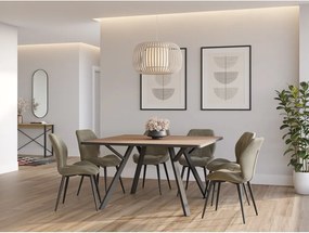 Sedie da pranzo kaki in set di 4 Luna - Marckeric