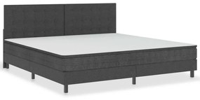 Testiera letto trapuntata grigio scuro in tessuto 200x200 cm