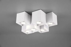 Plafoniera metallo fernando 6 cubetti 37cm 604900631 bianco