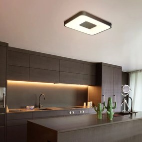 Plafoniera LED moderno Coin, nero54 cm dimmerabile, 4900 lumen MANTRA