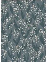 Sandberg Tapete Liljekonvalj - Indigo Blue
